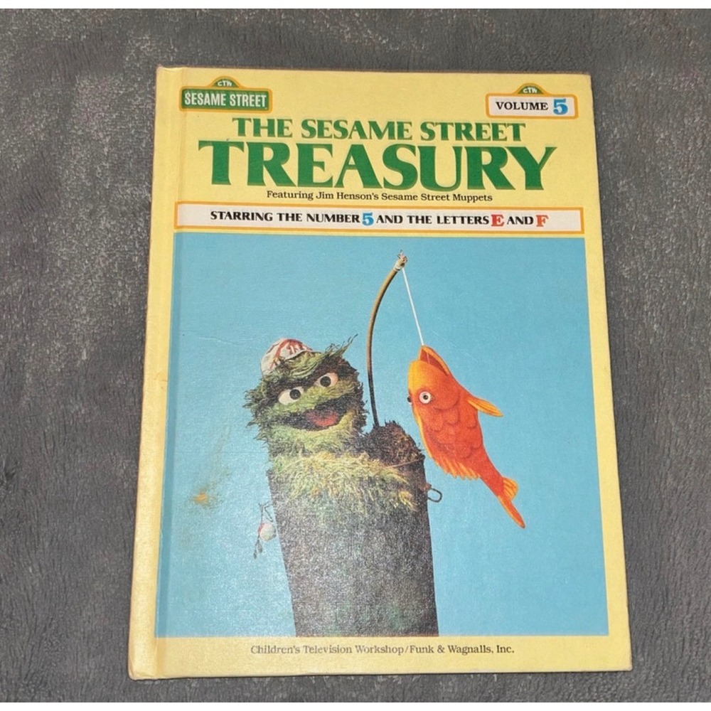 Vintage 1983 Sesame Street Treasury Volume 5 Number 5 Letters E F Hardcover